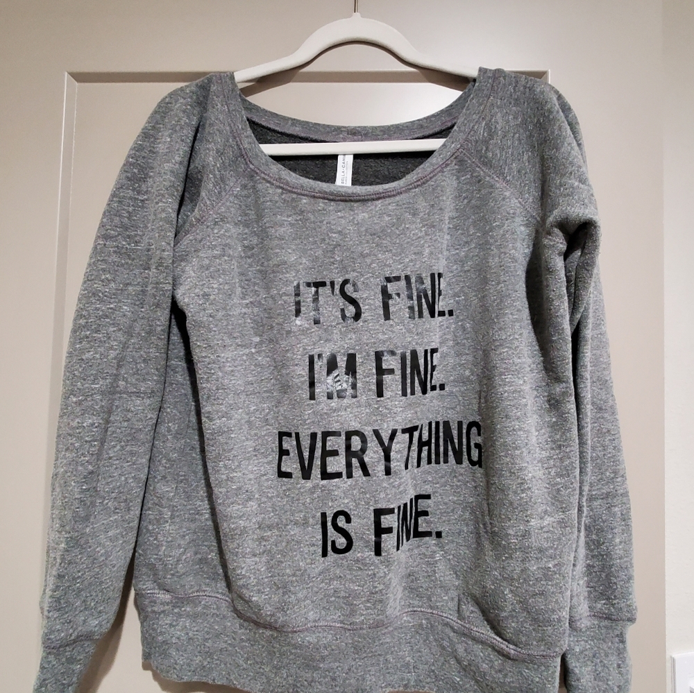 Large Grey crewneck hoodie